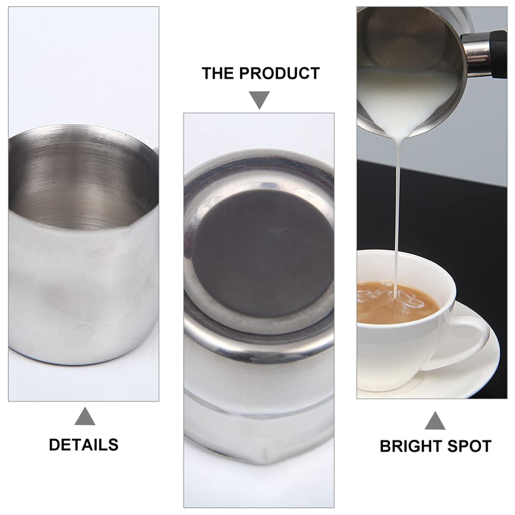 Professional Stainless Steel Milk Frothing Pitcher for Latte Art - 12oz Coffee Frother Jug with Handle, Perfect for Cappuccino, Latte, Macchiato & Home Barista Use - Ideal for Coffee Shops, Cafes & DIY Coffee Lovers