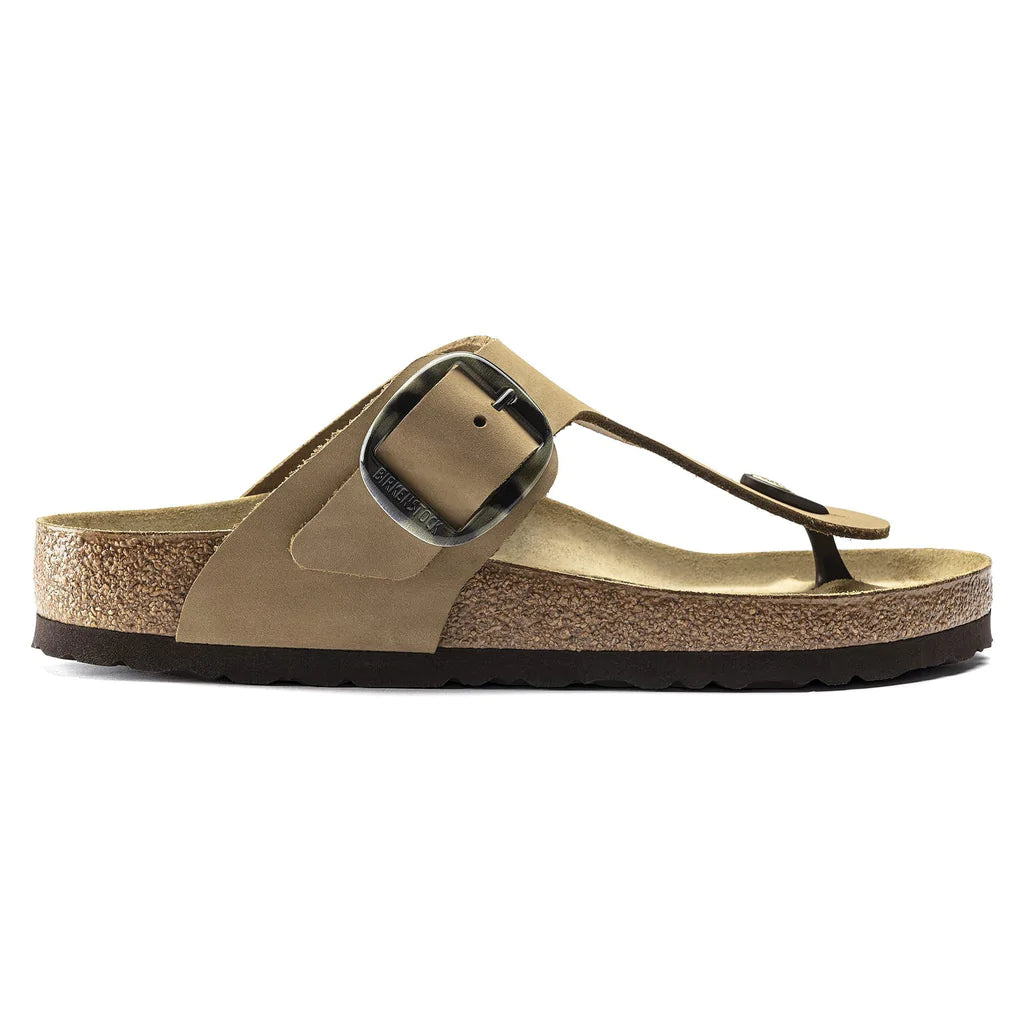 Birkenstock Gizeh Big Buckle Sandals - Women's Nubuck Leather Comfort Footwear for Casual Wear & Summer Outfits