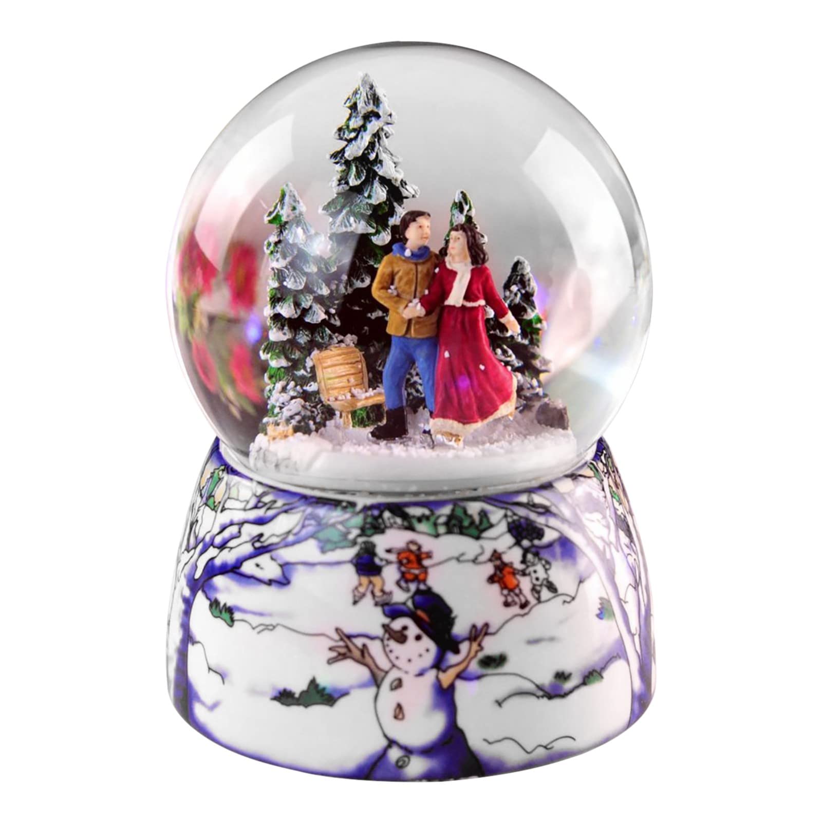 Newwiee Christmas Crystal Ball Music Box with USB Charging & Rotating LED Light - Perfect Birthday Gift, Sky City & Spirited Away Themed Memory Keepsake (Color: H) | Ideal for Holiday Decor, Party Favors & Anime Lover Gifts