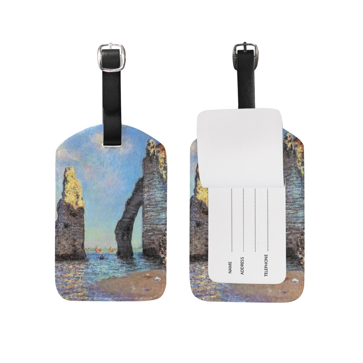 JSTEL Monet Luggage Tags - Travel ID Cover for Suitcases | Privacy Protection