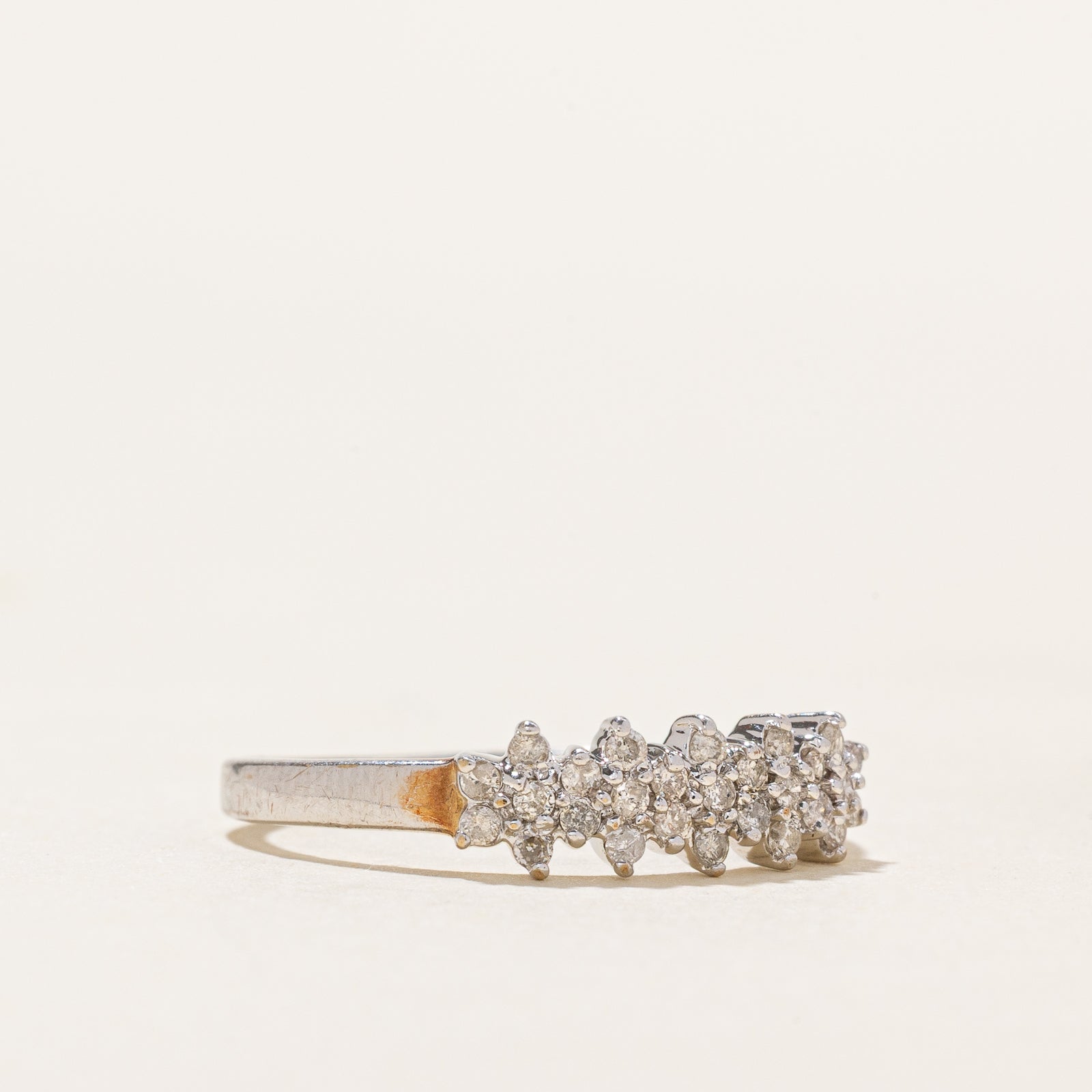 0.20ctw Diamond Cluster Ring - Size 6 | Elegant Wedding Band, Anniversary Gift & Everyday Jewelry for Women