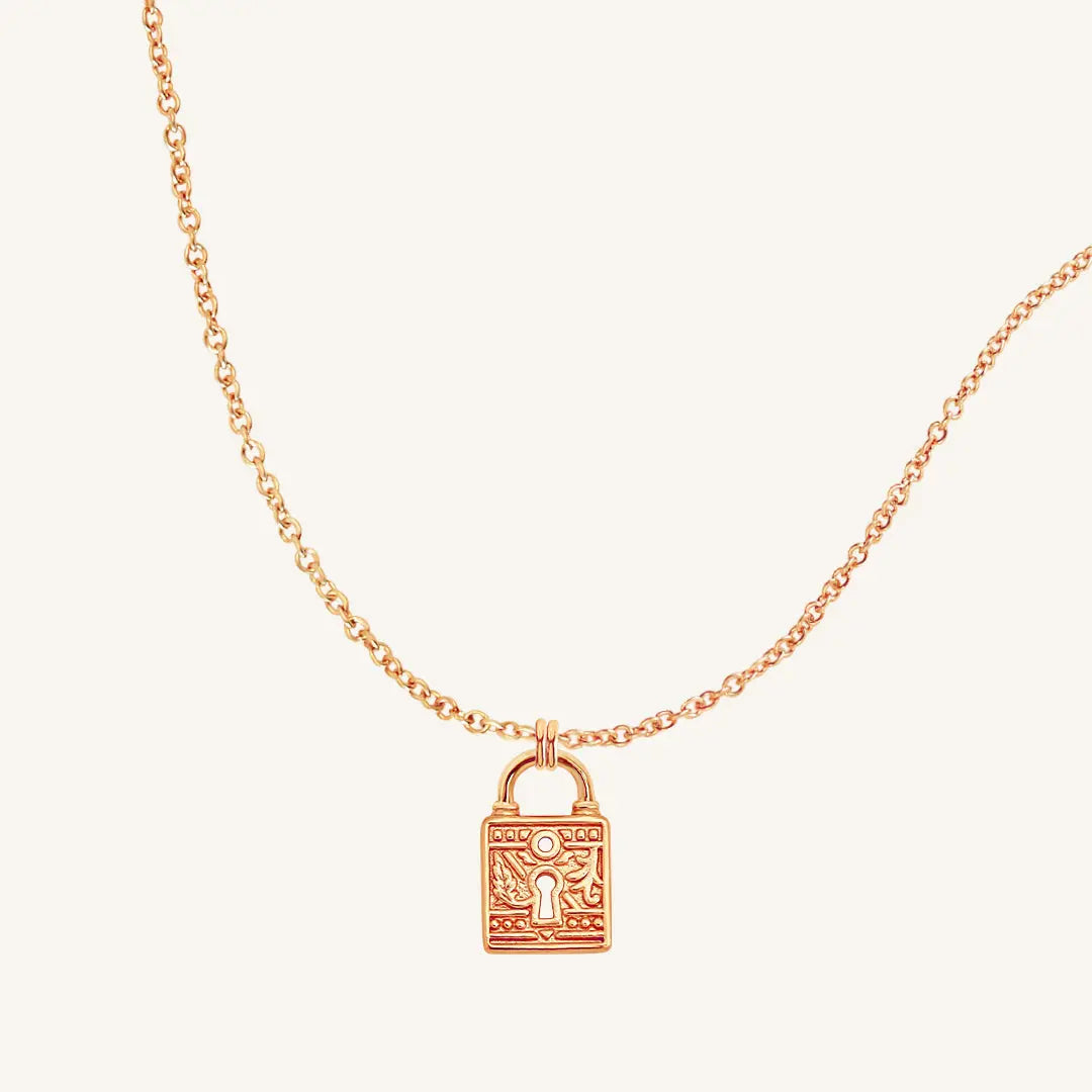Sanctuary Keylock Necklace - Elegant Stainless Steel Pendant for Women, Perfect for Everyday Wear, Gifts & Special Occasions