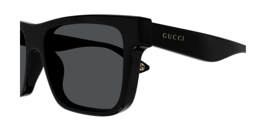 Gucci GG1618S 001 Black/Grey Square Men's Sunglasses with Anti-Reflective Coating - Perfect for Driving, Outdoor Activities & Fashion Statement