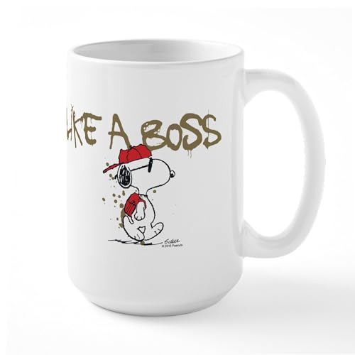 White - Peanuts Snoopy Like A Boss Large Mug