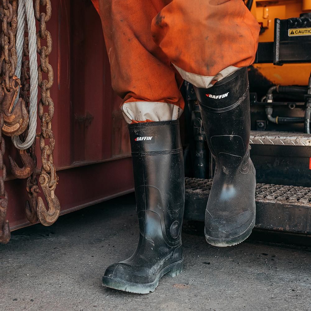 Baffin Blackhawk Unisex CSA Certified Steel Toe Rubber Work Boots - Waterproof, Slip Resistant, Comfortable for Construction, Warehouse & Outdoor Work