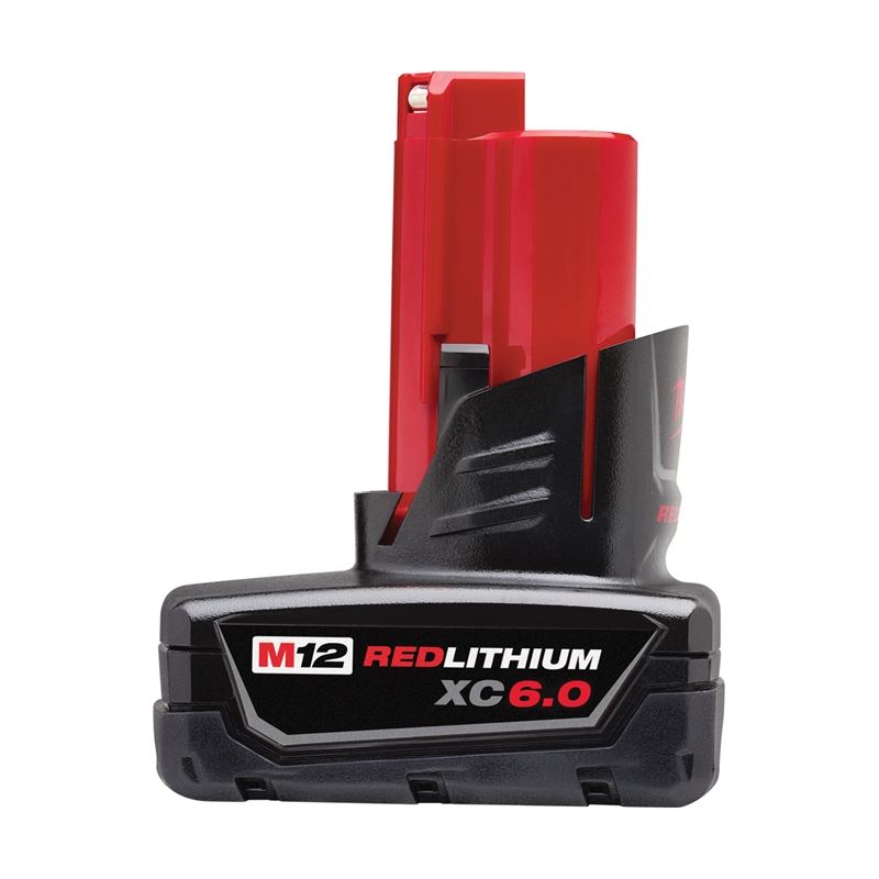 M12 REDLITHIUM XC 6.0Ah Extended Capacity Battery Pack - 48-11-2460 - High Performance Lithium-Ion Battery for Milwaukee Power Tools - Perfect for Drills, Saws & Other Cordless Tools