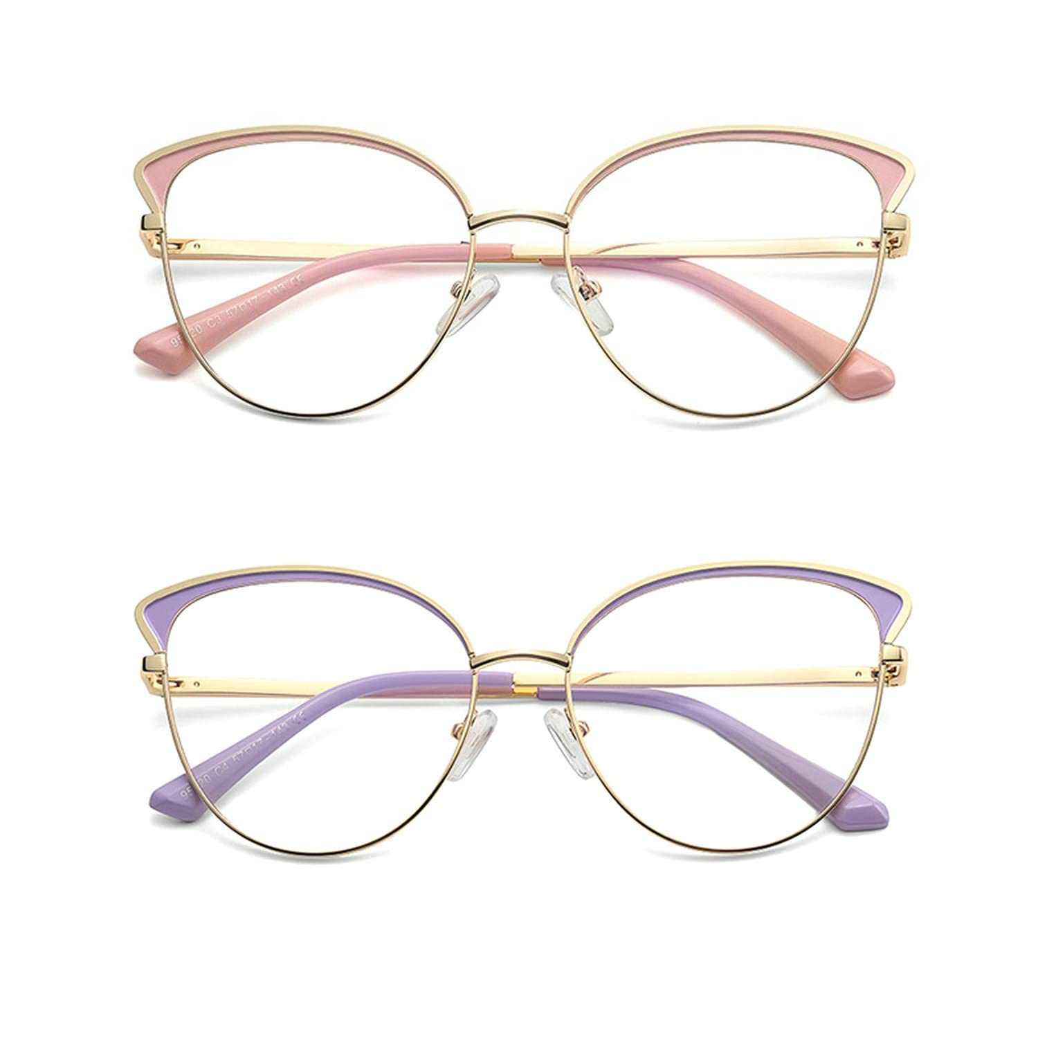 Blue Light Blocking Cat Eye Reading Glasses for Women - Spring Hinged Computer Glasses with Magnifying Lenses for Presbyopia - Perfect for Office Work, Screen Time & Reading Books