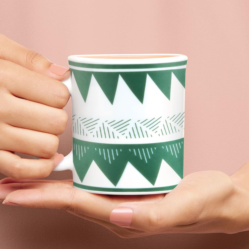 BOROSIL Tri Wave Opalware Mug - Set of 1 Elegant 350ml Tea & Coffee Cup | Microwave & Dishwasher Safe, Bone-Ash Free | Premium White Ceramic for Home, Office & Gifting | Perfect for Daily Use, Parties & Housewarming Gifts