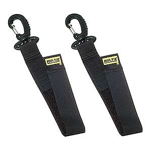 Heavy Duty 9 Inch Nylon Snap Hooks - 2 Pack Black for Outdoor Gear, Dog Leashes & Backpack Straps