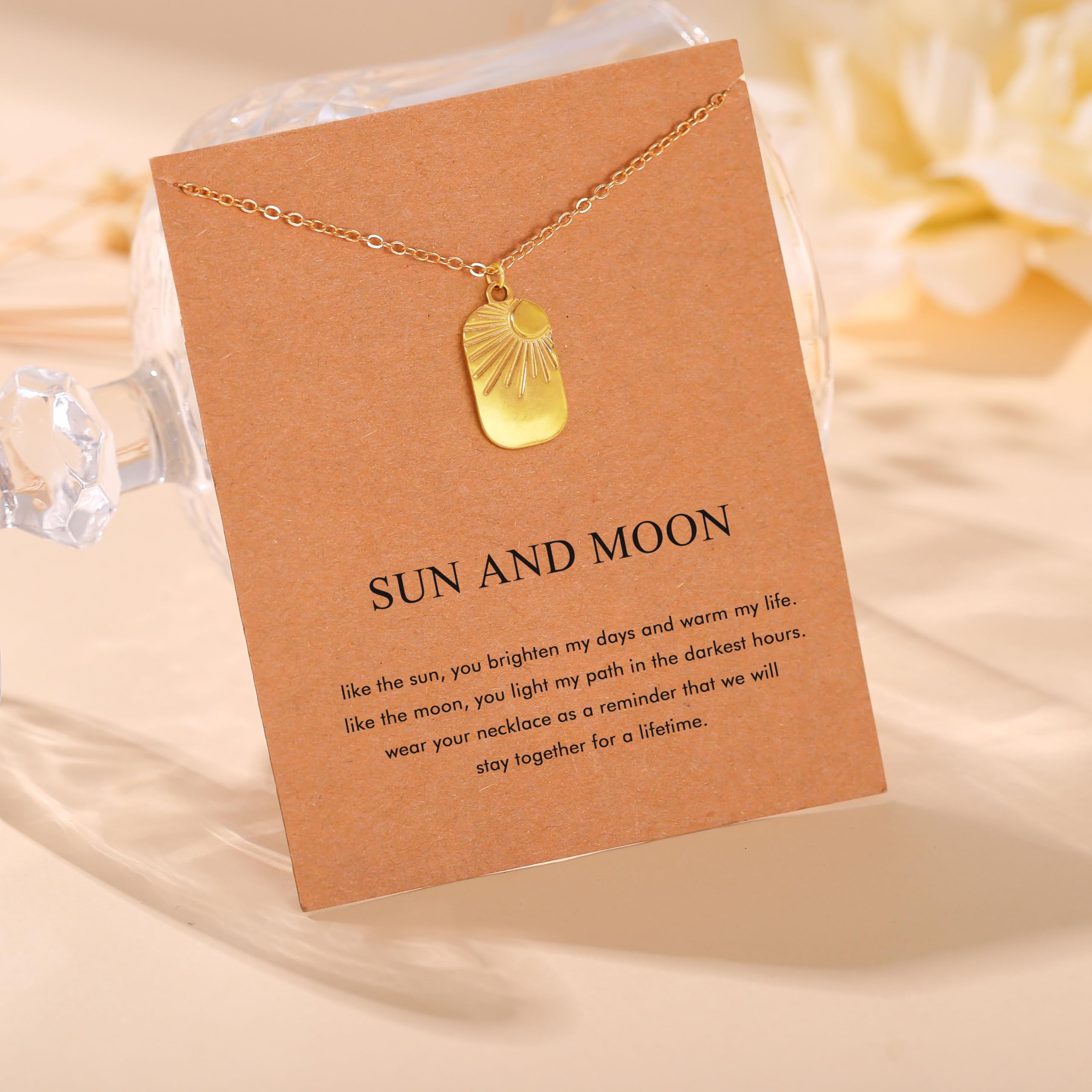 RZKING 14K Gold Evil Eye Necklace for Women - Dainty Layered Sun Moon Stars & Starfish Pendant Choker - Best Friend, Birthday, Thanksgiving & Christmas Gift - Perfect for Everyday Wear, Date Night & Special Occasions