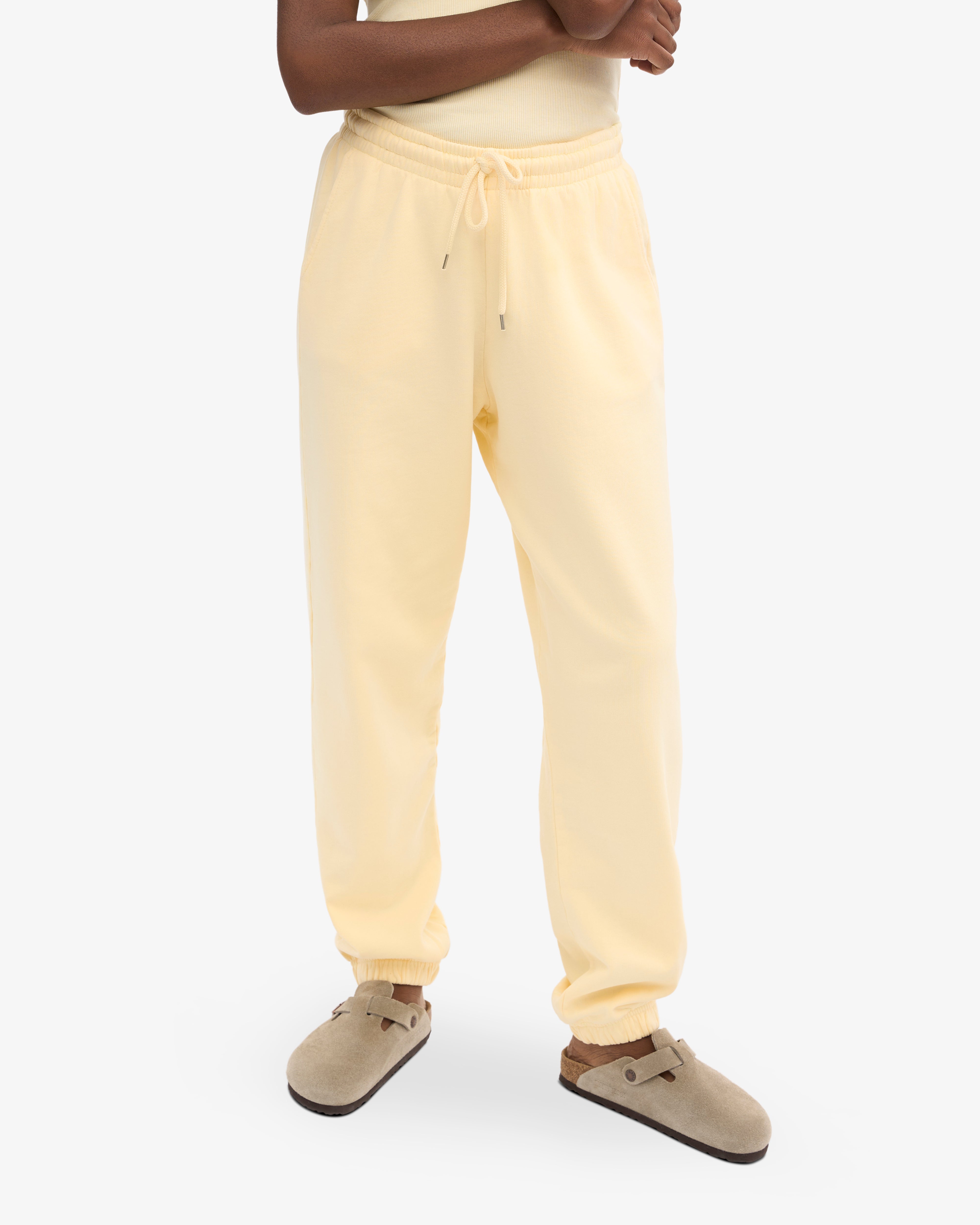 Organic Cotton Sweatpants for Women - Soft Yellow Comfortable Lounge Pants | Perfect for Yoga, Running, Home Relaxation & Casual Wear
