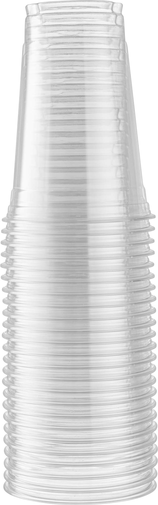 100-Pack 20oz Clear PET Plastic Cups for Iced Coffee, Cold Drinks, Smoothies, Slushies - Disposable Party Cups for Home, Office, Cafes & Events