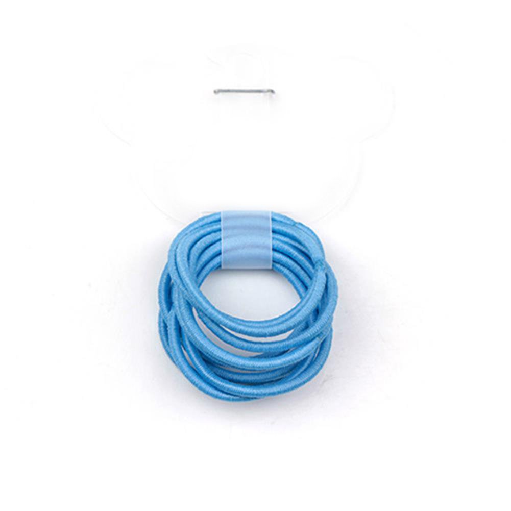 100 Pcs Deep Sky Blue Elastic Hair Bands for Kids - 2.4cm Soft Non-Slip Hair Ties, Headbands for Girls & Boys - Perfect for School, Sports, and Daily Styling
