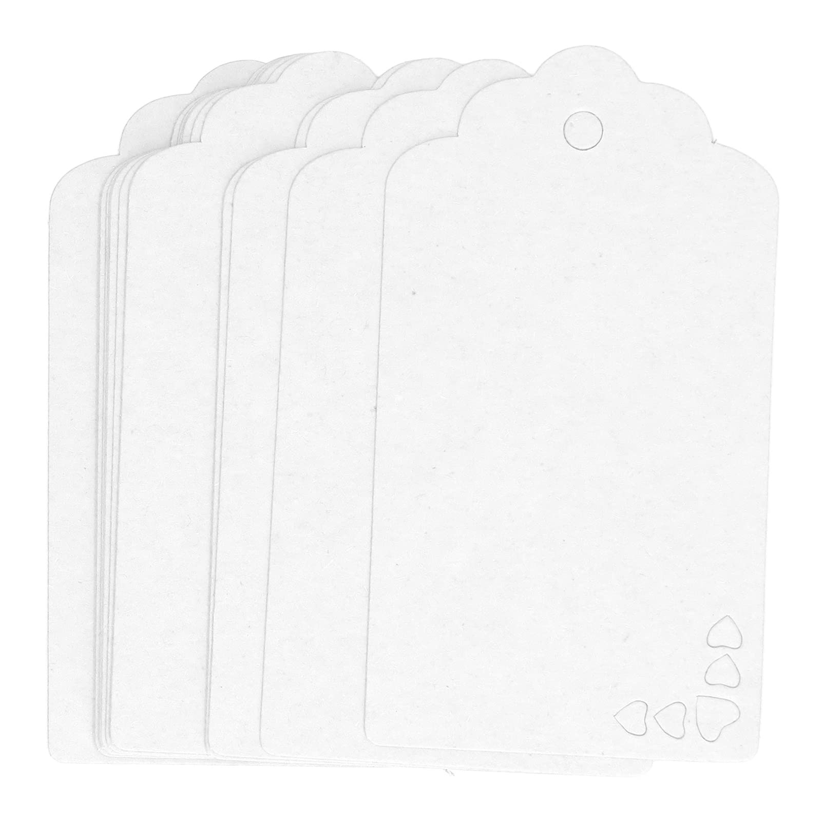 100 Pcs White Craft Tags with 30m Jute Twine - Premium Price Tags for Wedding, Christmas & Thanksgiving Gifts - Perfect for DIY Gift Wrapping, Party Favors and Holiday Decorations