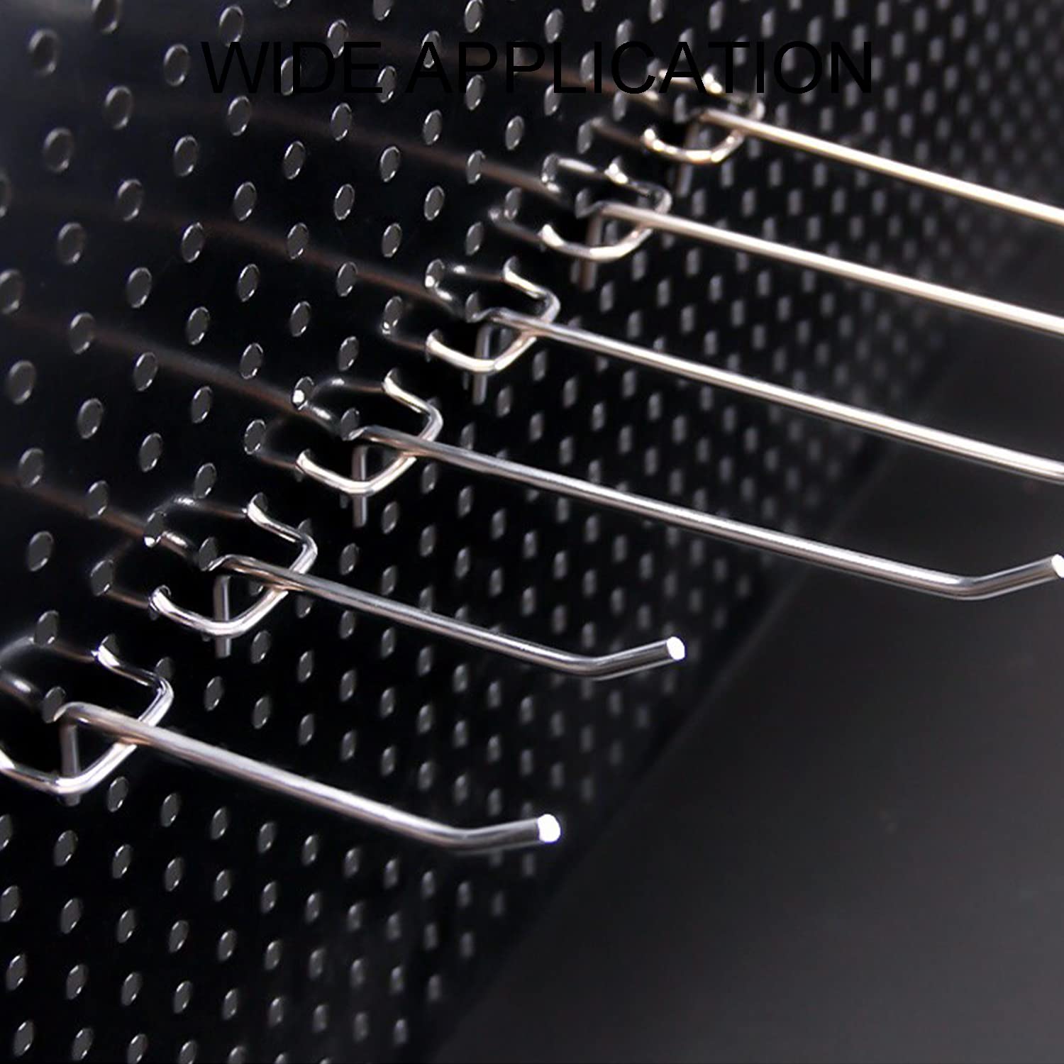 MroMax Pegboard Hooks 10Pcs - Silver Grid Wall Hooks for Supermarket Display, Retail Shelving & Garage Organization - Durable Metal Pegboard Hooks for Home, Office & Store Storage Solutions