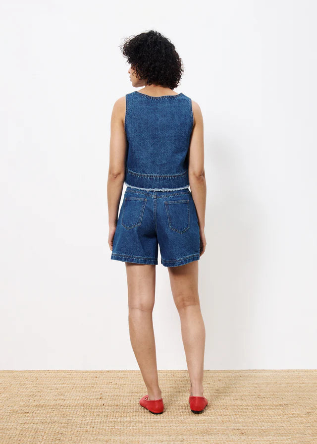 Premium Nema Denim Shorts for Women - High Waisted Blue Jean Shorts - Comfortable & Stylish Summer Fashion - Perfect for Beach, Casual Outings & Music Festivals