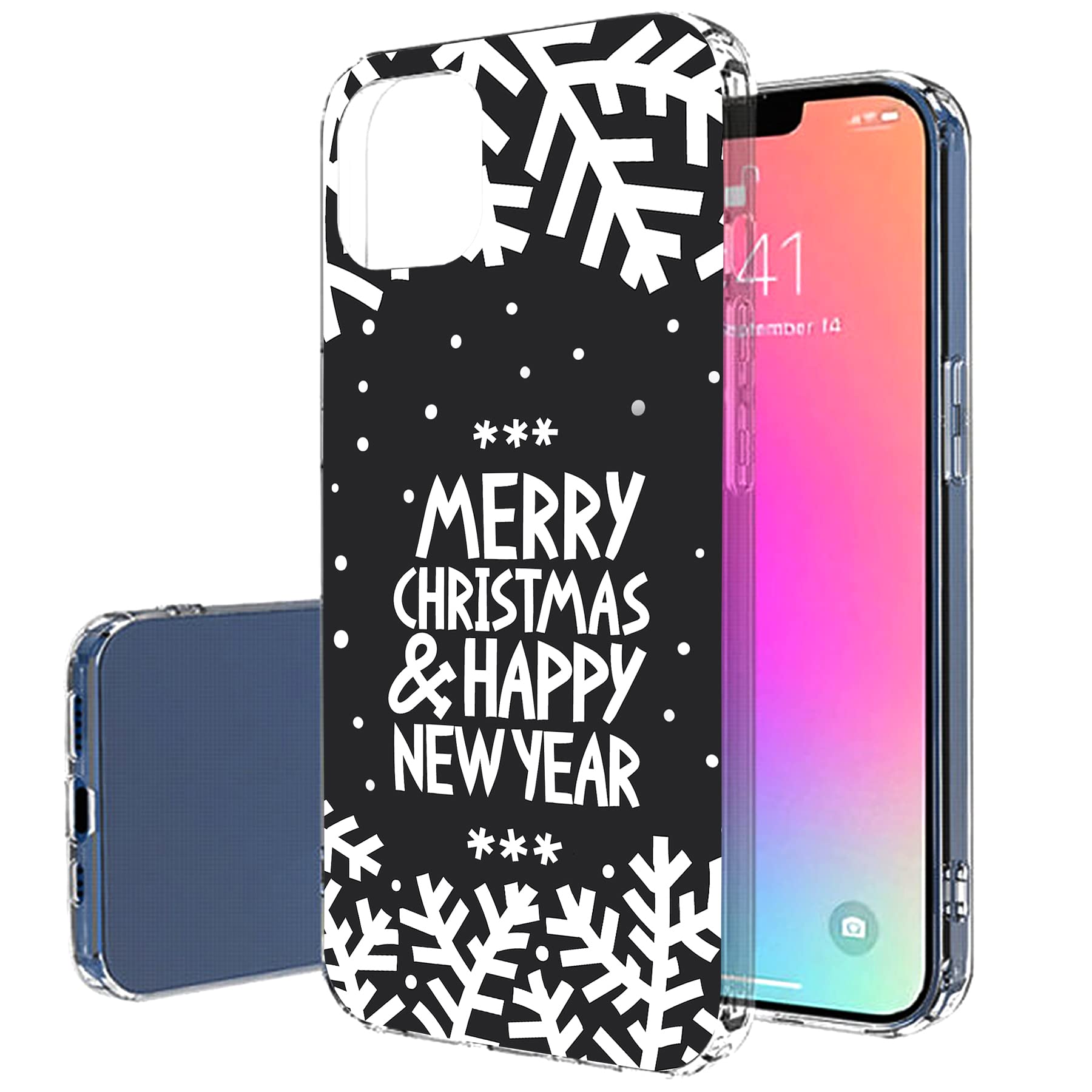 Ultra Slim TPU Case for Apple iPhone 13 Pro Max - Lightweight Flexible Soft Anti-Scratch Protective Cover with Christmas Print (Made in USA) - Perfect Gift for Holidays, Travel & Daily Protection