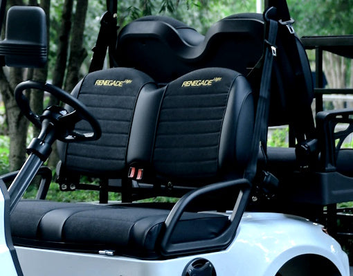 48V Electric Golf Cart 4 Seater - Renegade Light Edition Utility UTV in Silver | Perfect for Golf Courses, Campuses & Resort Transportation