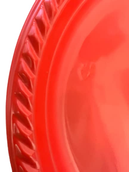 Nicole Fantani's IDEAL 10-Inch Disposable Red Plastic Plates - 200 Count - Microwave Safe & Durable for Parties, Picnics, BBQs, and Family Gatherings