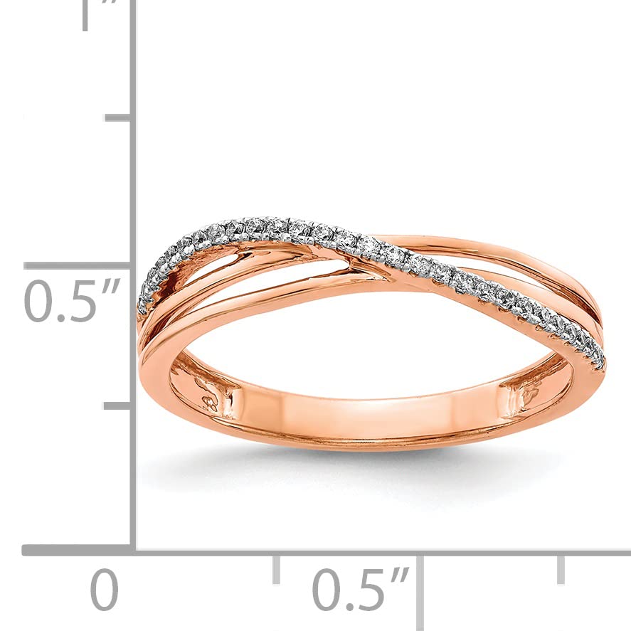 14K Rose Gold Diamond Ring for Women - Elegant Engagement, Wedding, Anniversary Jewelry Gift - Perfect for Special Occasions & Everyday Wear