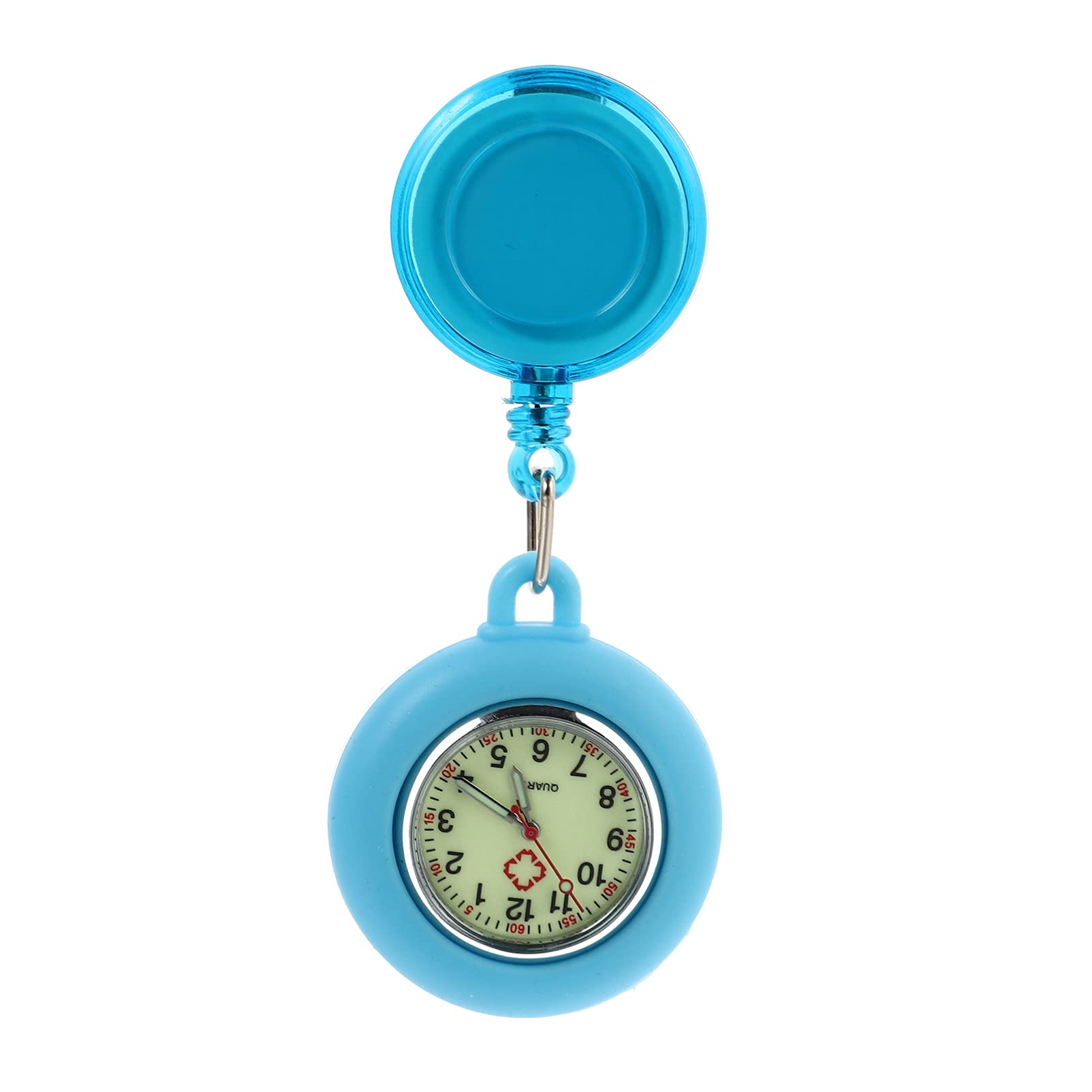 Hemobllo Retractable Nurse Watch - Clip-On Silicone Fob Watch with Luminous Dial for Nurses & Medical Professionals | Perfect for Shift Work, Patient Care & Clinical Use