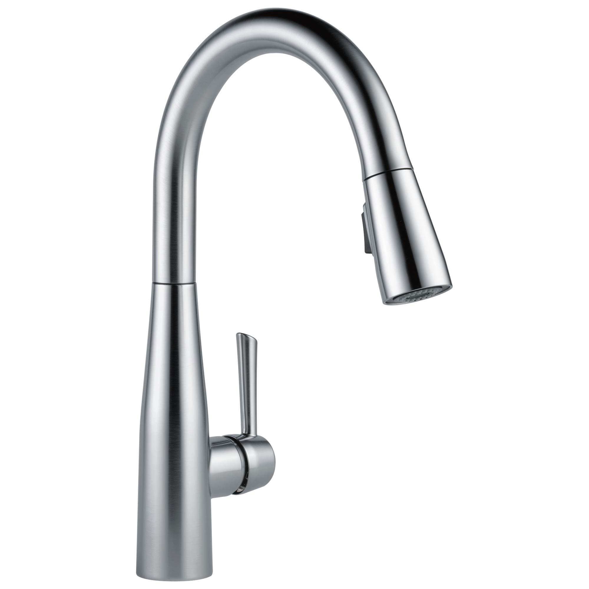 Delta Essa Brushed Nickel Kitchen Faucet with Magnetic Docking Pull-Down Sprayer - Arctic Stainless 9113-AR-DST | Modern Touchless Design for Easy Cooking & Dishwashing