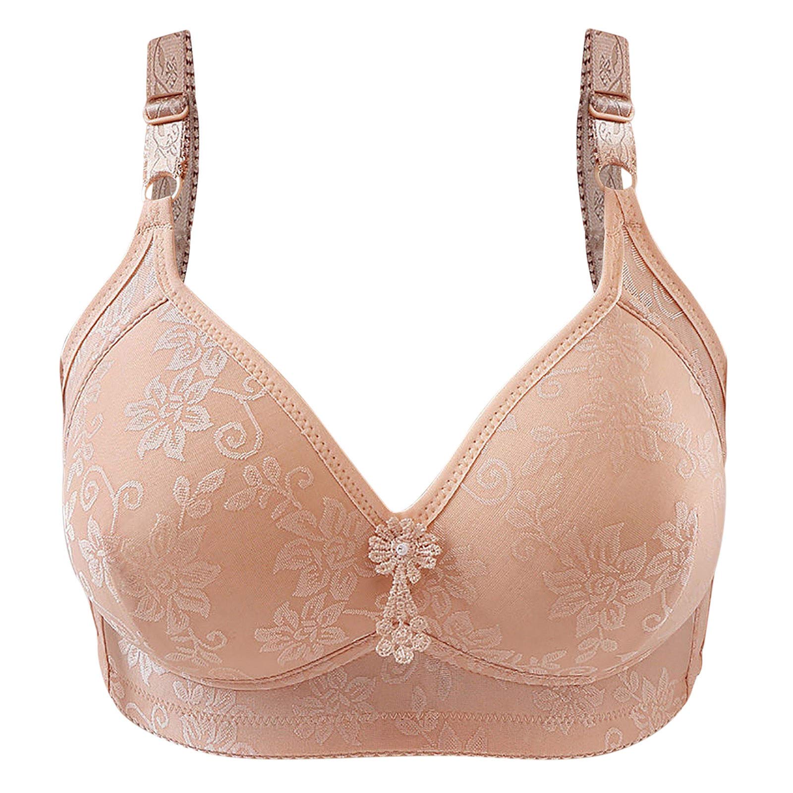 Push Up Bras for Women - Plus Size Full Coverage Wireless Bras with Comfortable Support - Perfect for Daily Wear, Workout & Lounge