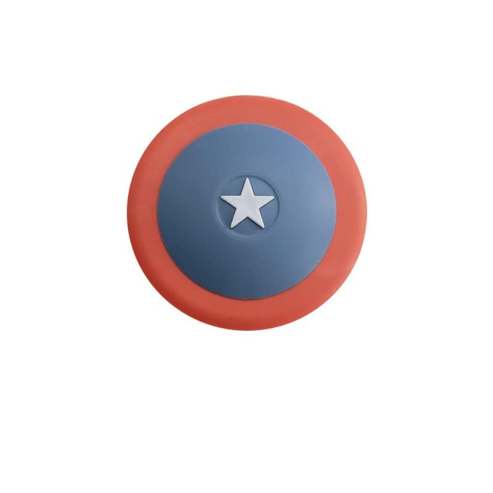Press-Type Bathtub Plug & Floor Drain Cover - Non-Slip Kitchen & Bath Sink Stopper (Blue/Red) - Perfect for Bathroom, Kitchen & Laundry Room Drain Protection