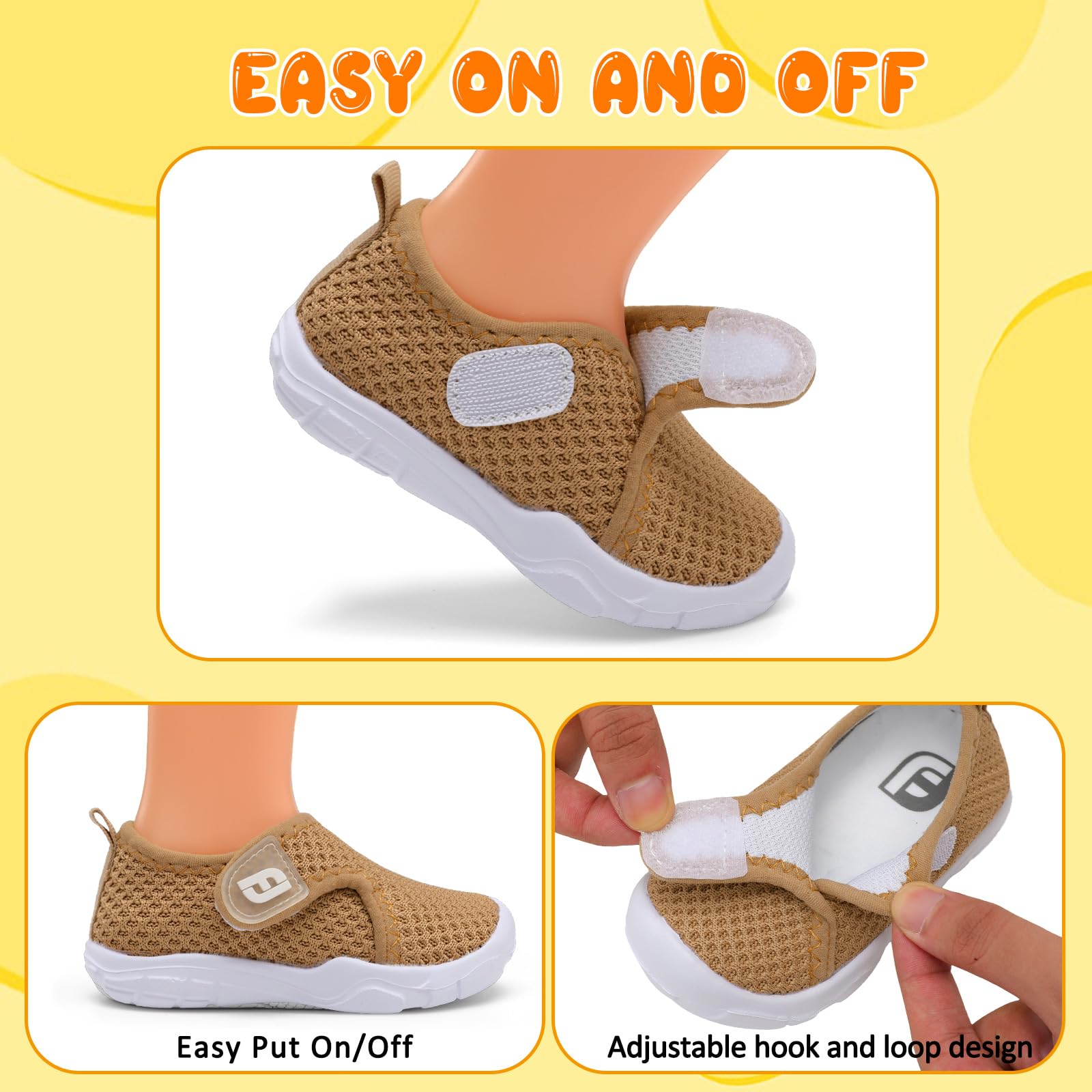 JOINFREE Kids Barefoot Shoes - Breathable Lightweight Sneakers for Toddlers - Perfect for School & Play