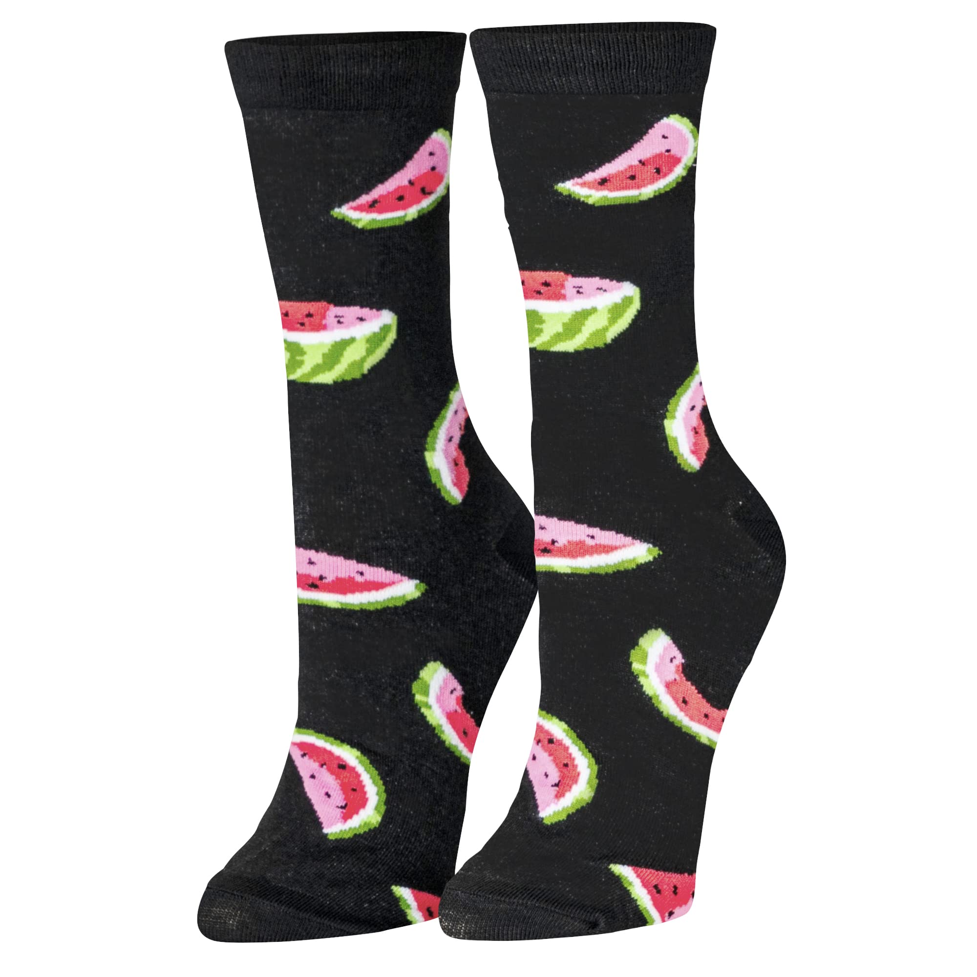 Fun Women's Fruit and Vegetable Socks - Colorful Crazy Socks for Everyday Wear, Gifts, and Themed Parties (5-10 Pack)
