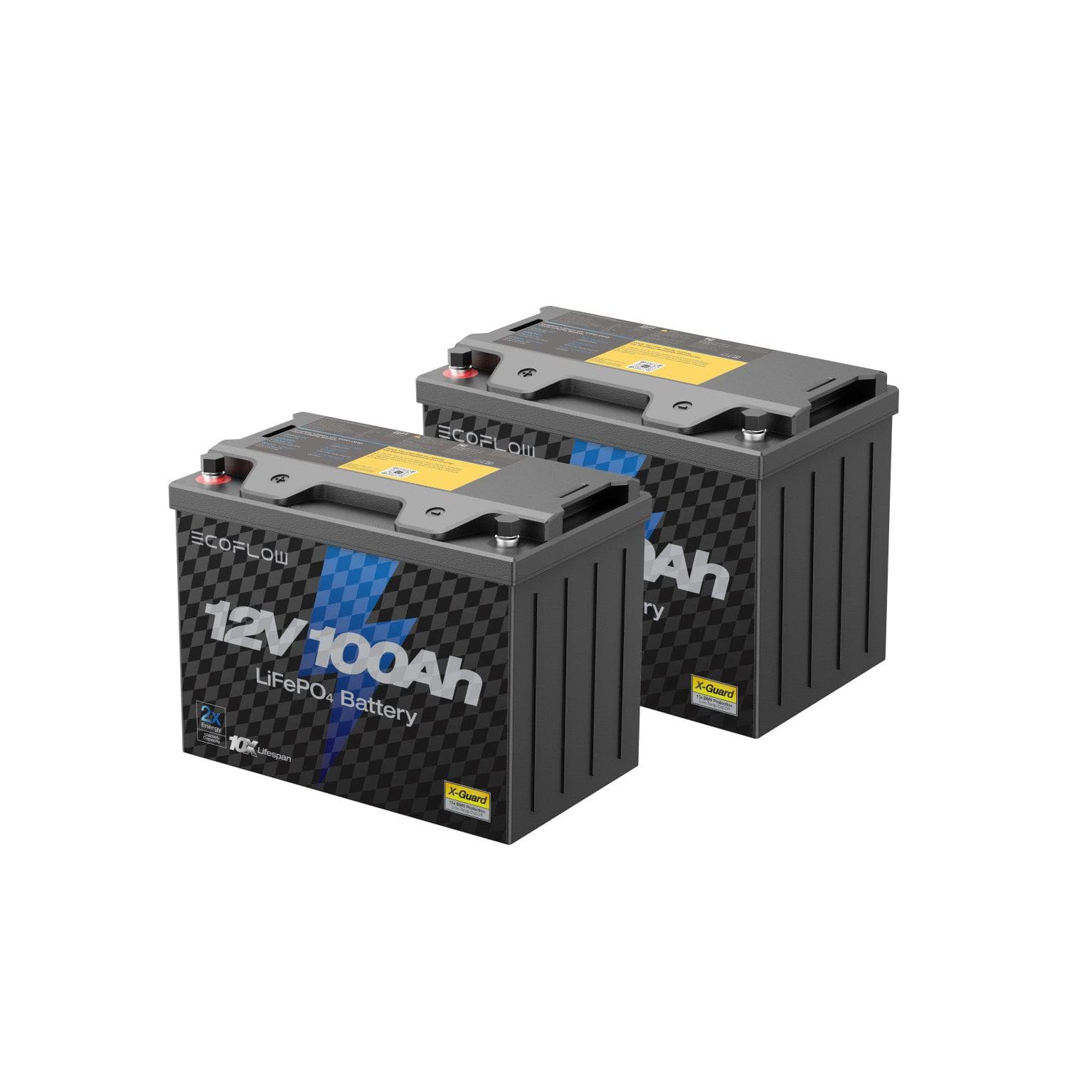 EcoFlow 12V 100Ah LiFePO4 Deep Cycle Lithium Battery for RV, Solar, Marine & Off-Grid Power - Long Lasting Rechargeable Energy Storage Solution