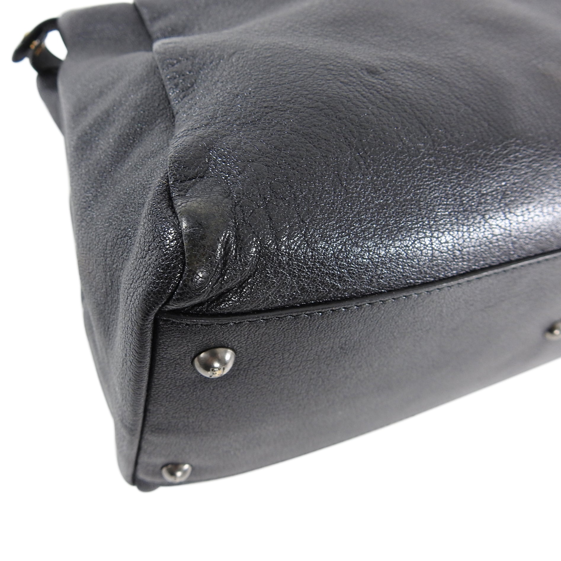 Fendi Peekaboo Large Handbag in Black with Zucca Monogram Lining - Luxury Designer Tote for Women, Work, Travel & Special Occasions
