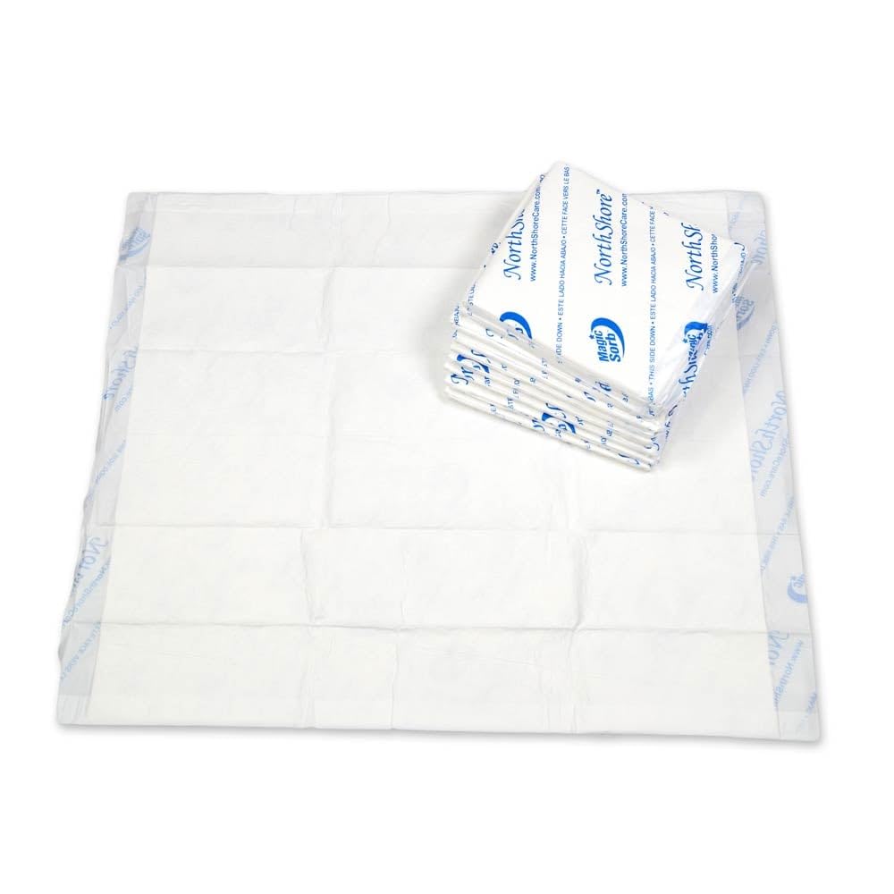 NorthShore MagicSorb Air Super-Absorbent Disposable Underpads - 30x36 Inches, 60 oz Capacity, X-Large Size, Case of 40 (4 Packs of 10) - Ideal for Incontinence Care, Bed Protection & Post-Surgical Recovery