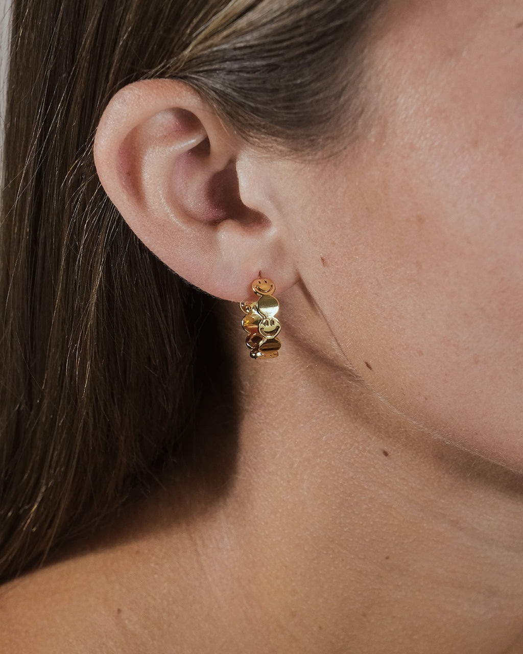 Stylish Smile Hoop Earrings for Women - Trendy Gold & Silver Jewelry for Everyday Wear, Parties & Gifts