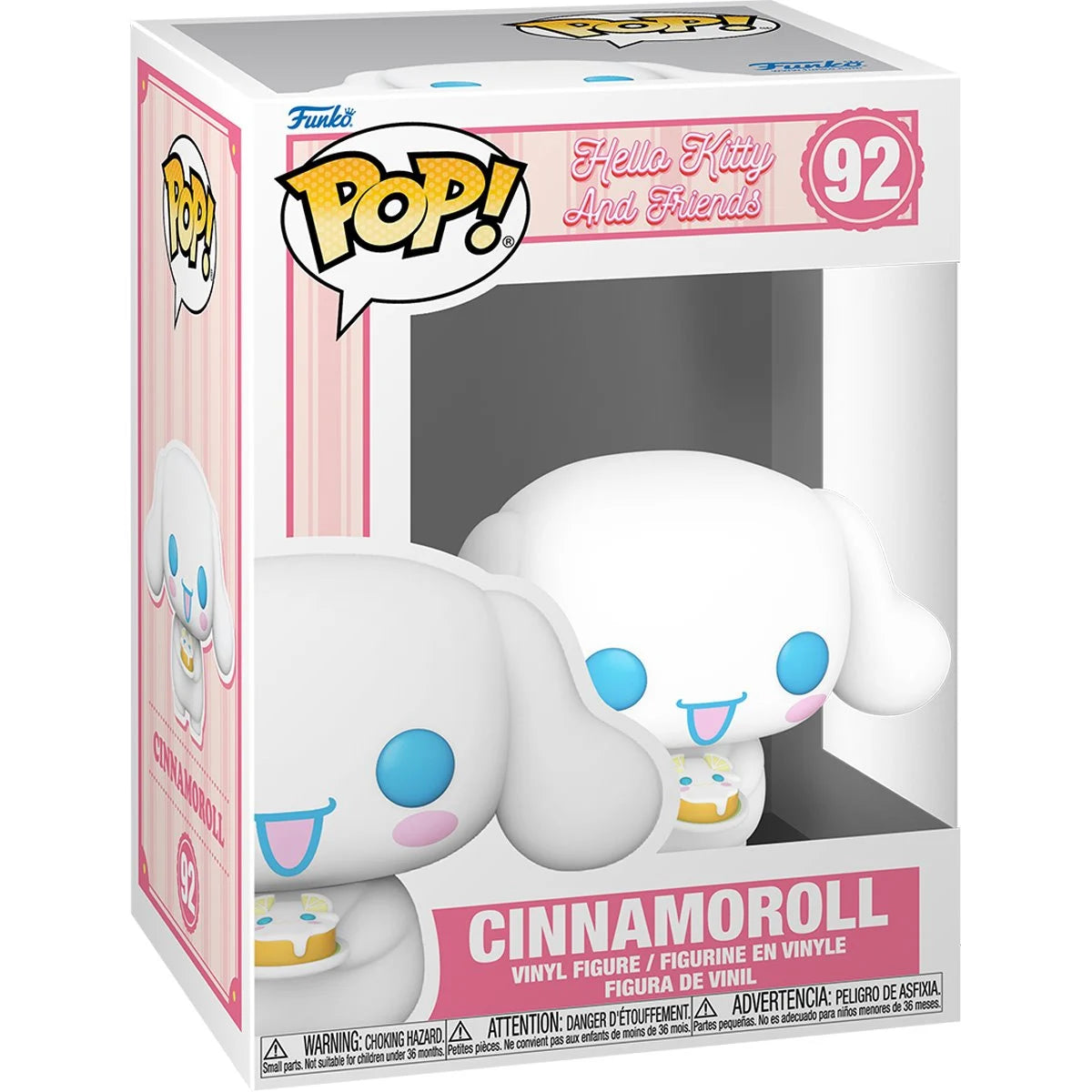 Hello Kitty & Friends Cinnamoroll with Dessert Funko Pop! Vinyl Figure #92 - Kawaii Sanrio Collectible for Anime Fans, Perfect for Bedroom Decor & Gift Giving