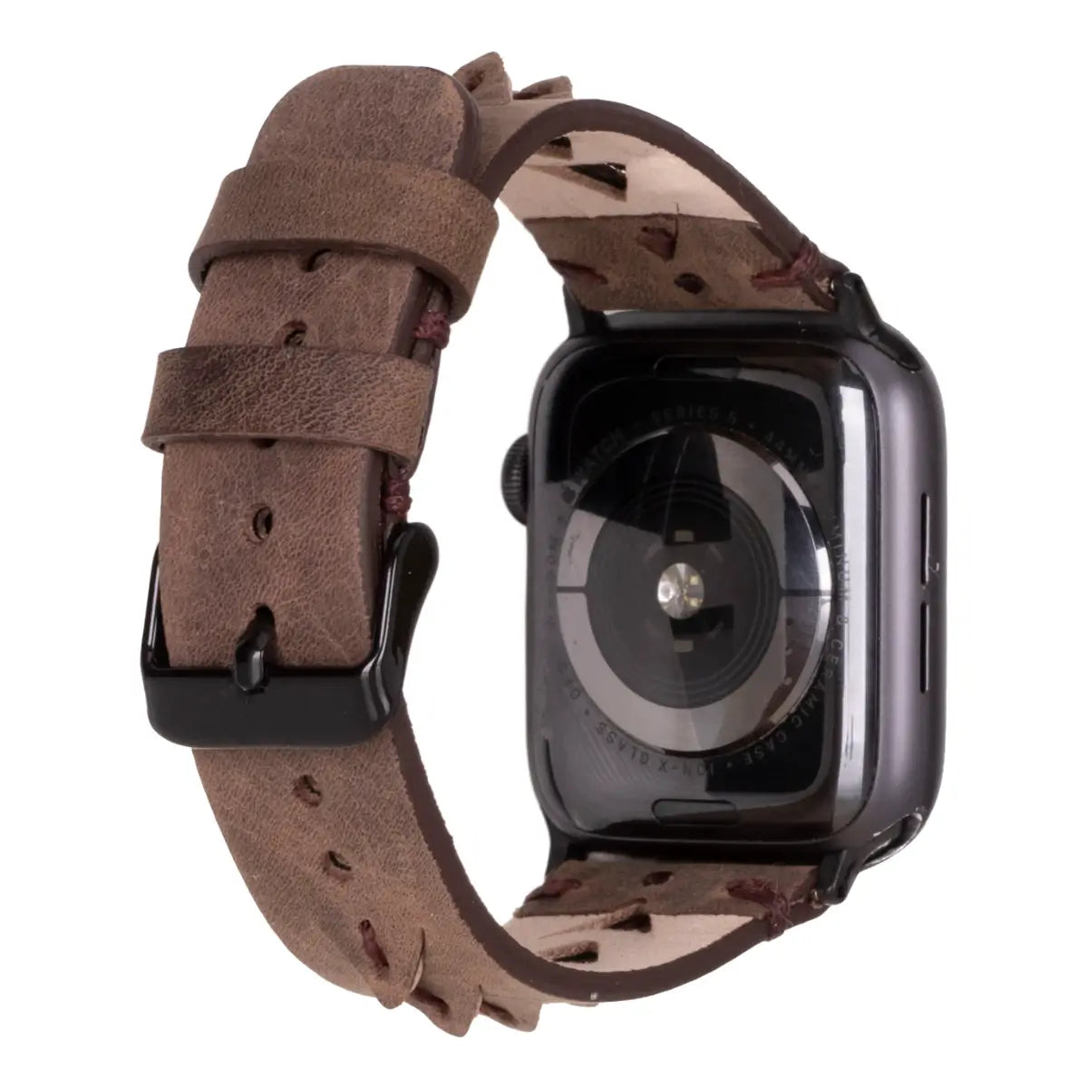 Premium Dark Brown Leather Sport Band for Apple Watch - Comfortable & Durable Strap for Workouts & Daily Use