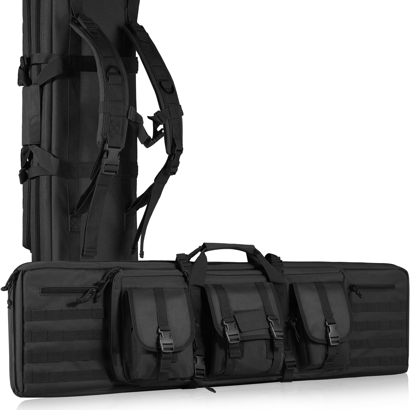 VEVOR Tactical Rifle Gun Case - Waterproof & Durable Shooting Range Bag for Hunting, Airsoft, and Firearm Storage | Perfect for Outdoor Range, Travel, and Secure Weapon Transport