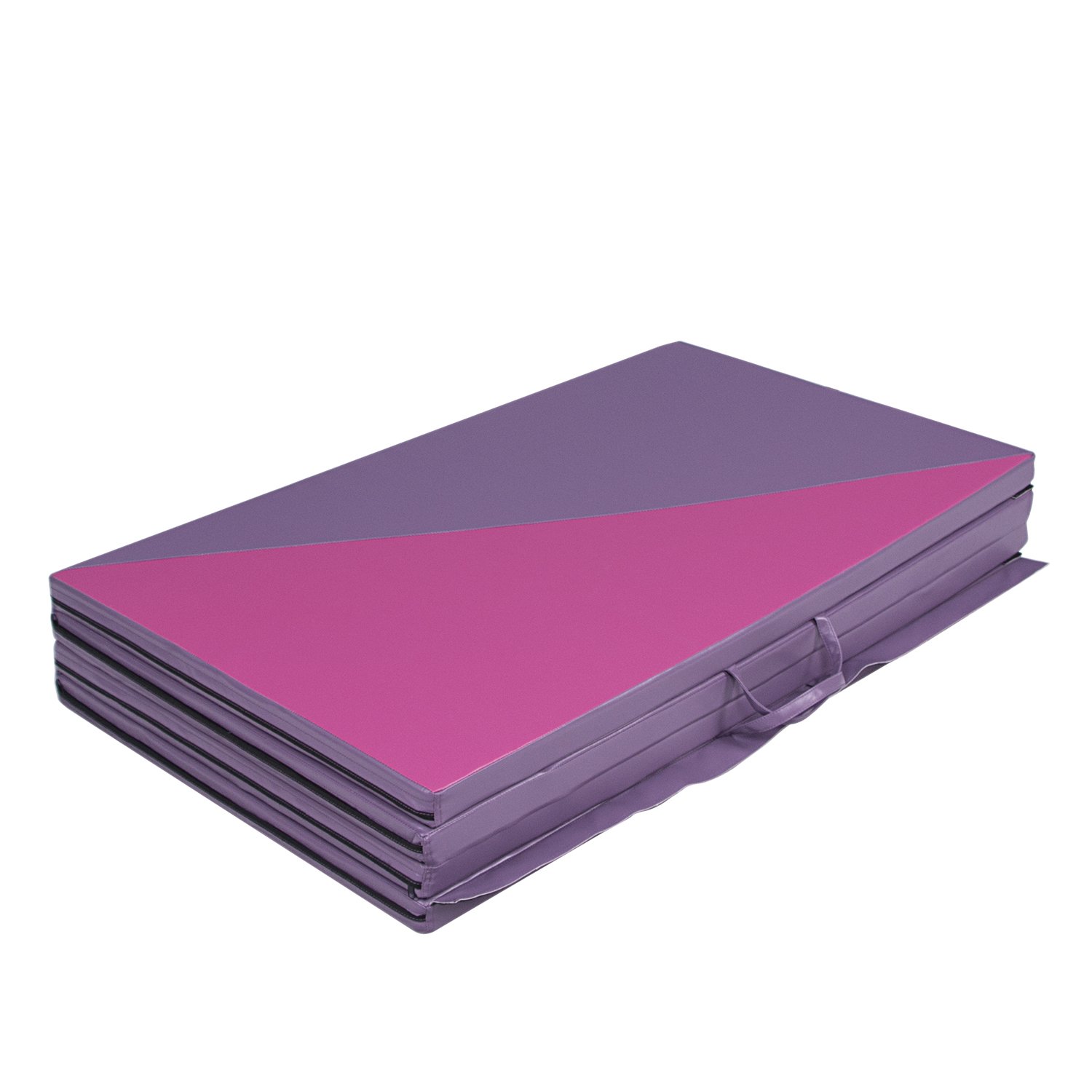 4'x10'x2 Thick Folding Gymnastics Mat - Extra Large Exercise Mat for Aerobics, Stretching, Yoga & Home Gym Workouts - Non-Slip Fitness Mat for Gymnasts, Martial Arts & Kids Play Area