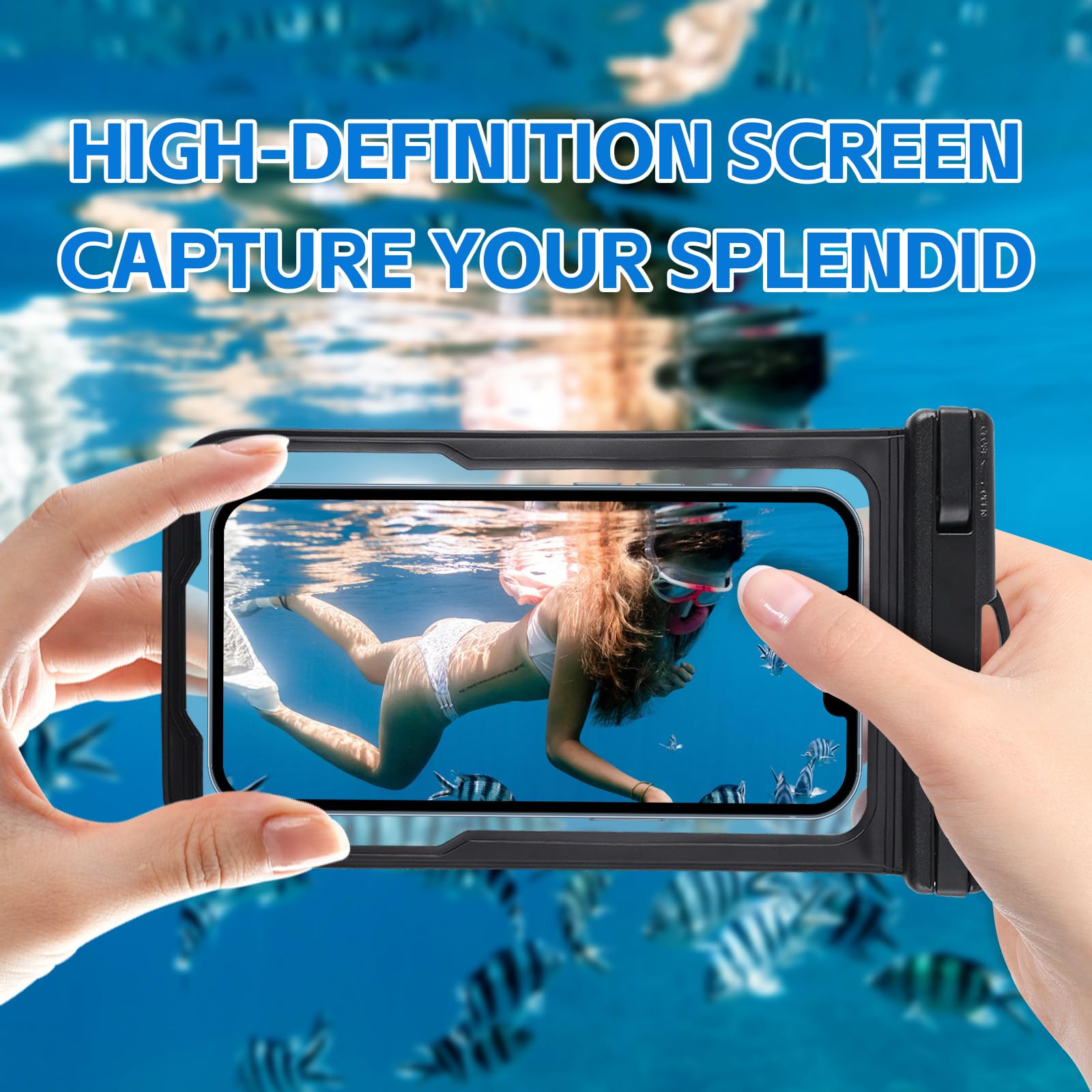 2 Pack Waterproof Phone Pouch for iPhone 15 14 13 12 Pro Max & Samsung Galaxy - IPX8 Waterproof Phone Case up to 7.2