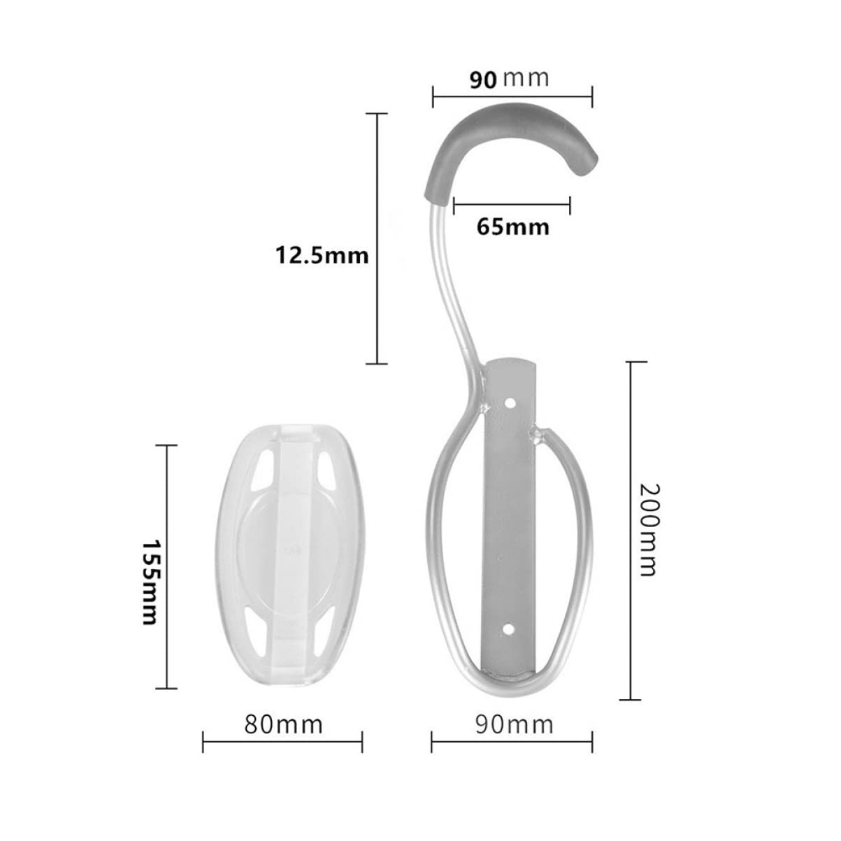 BELLIFFY Heavy Duty Wall Mounted Bike Hanger - Space Saving Garage Storage Rack with Sturdy Iron Frame & Silicone Hooks - Perfect for Organizing Bikes, Sports Gear & Tools in Garage, Basement or Shed