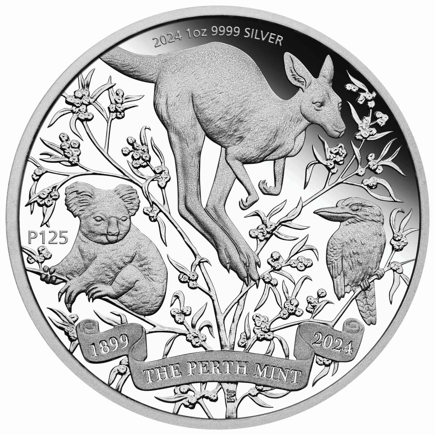 2024 Perth Mint 125th Anniversary 1 oz Silver Proof Coin $1 - Limited Edition Collectible for Investors & Coin Enthusiasts - Perfect for Gifts, Display & Portfolio Diversification