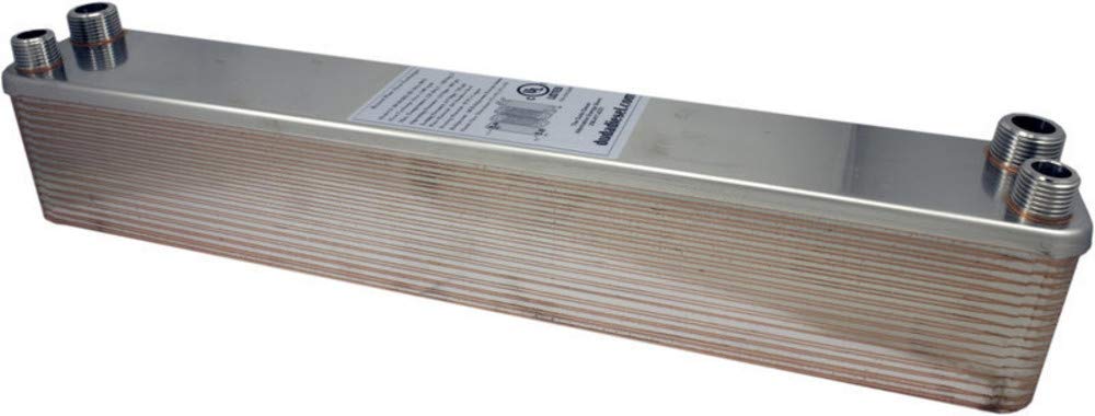 Duda Energy HX3630 30 Plate Stainless Steel Heat Exchanger - 3/4