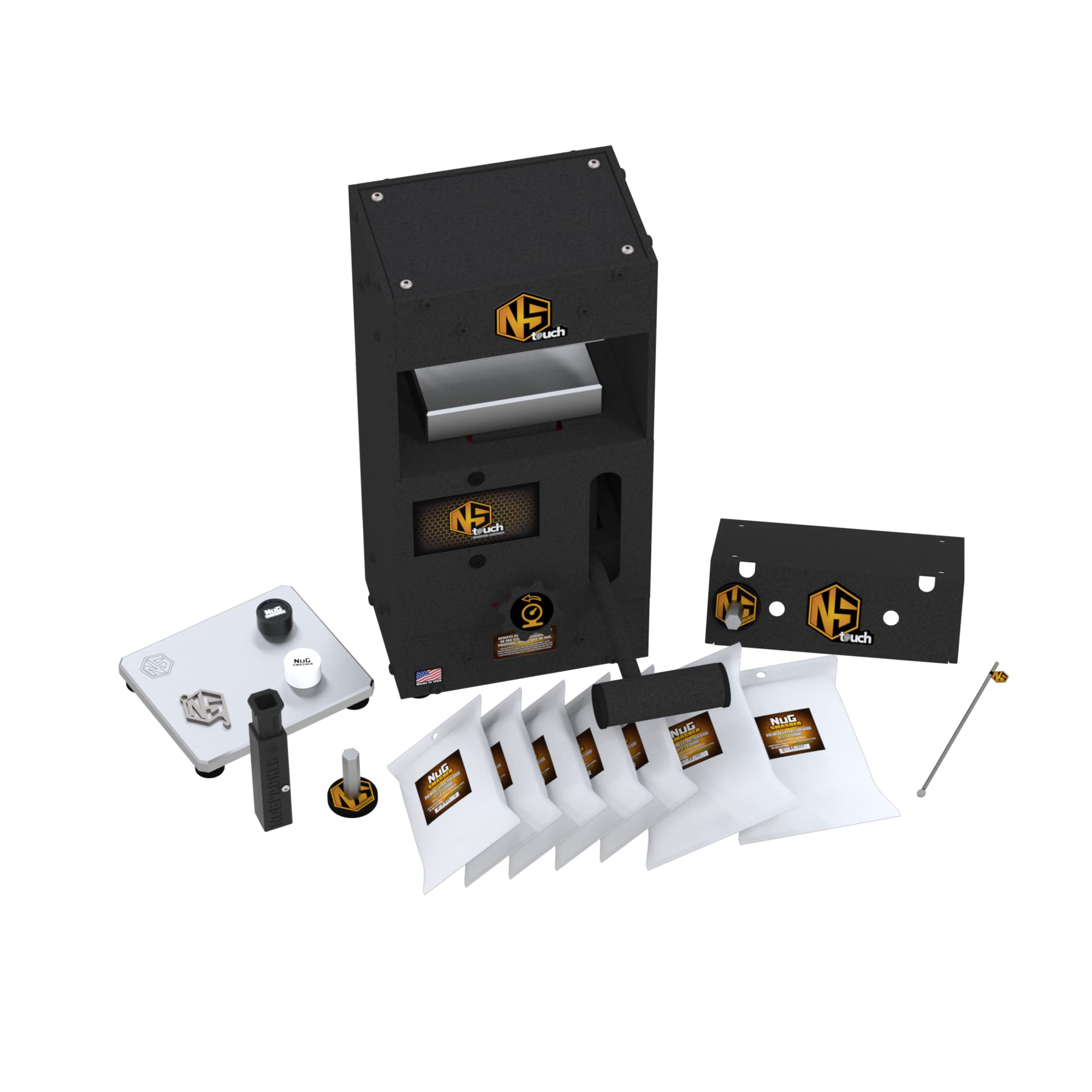 NS Touch Basic Bundle - Includes Magnet Shield, Magnet, 7 Extraction Bags, Everything Tool, Bottle Opener & Collection Plate | Premium Dab Kit with Lifetime Warranty | Perfect for Home Wax Concentrate Sessions & Professional Dab Rigs