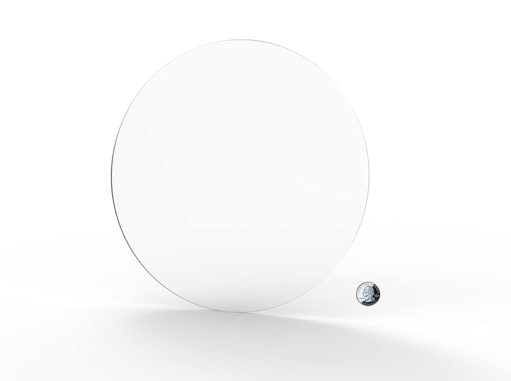 FixtureDisplays® 3-Pack 16-Inch Clear Acrylic Plexiglass Round Discs - 1/8