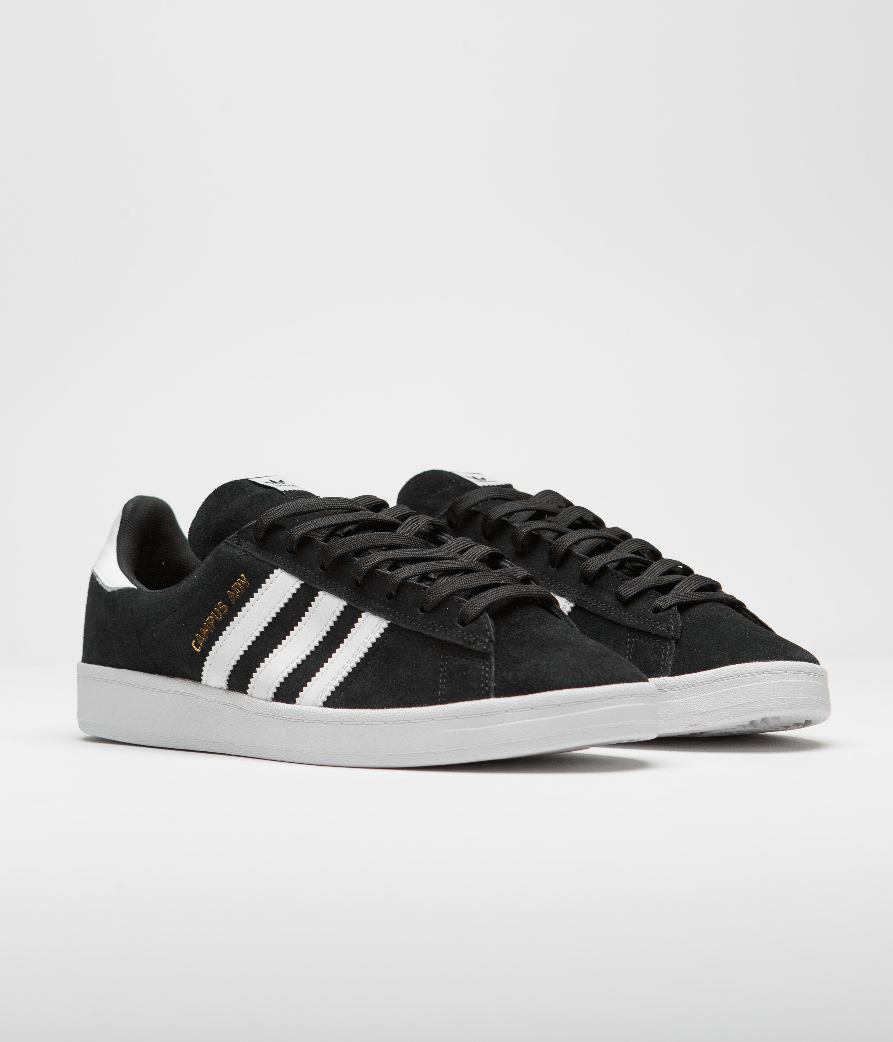 Adidas Campus ADV Sneakers - Core Black, White & White - Stylish & Comfortable for Casual Wear, Running & Street Fashion