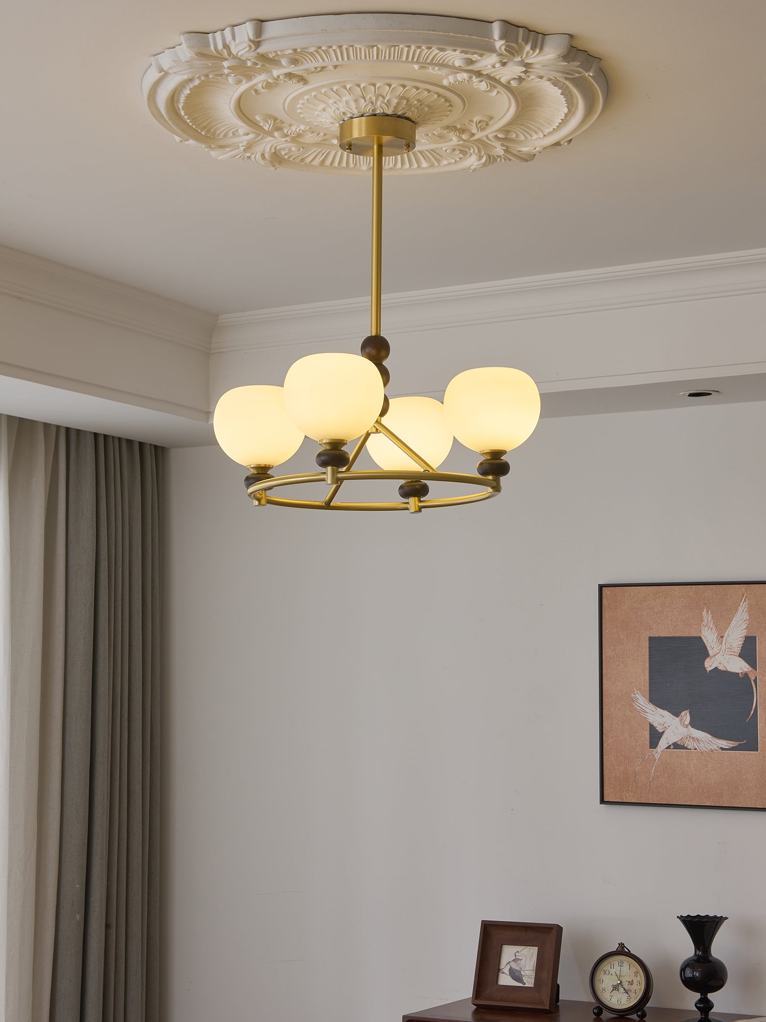Celestique Crystal Chandelier - Elegant Modern Ceiling Light Fixture for Dining Room, Living Room & Bedroom | Perfect for Home Decor, Wedding & Luxury Interior Design