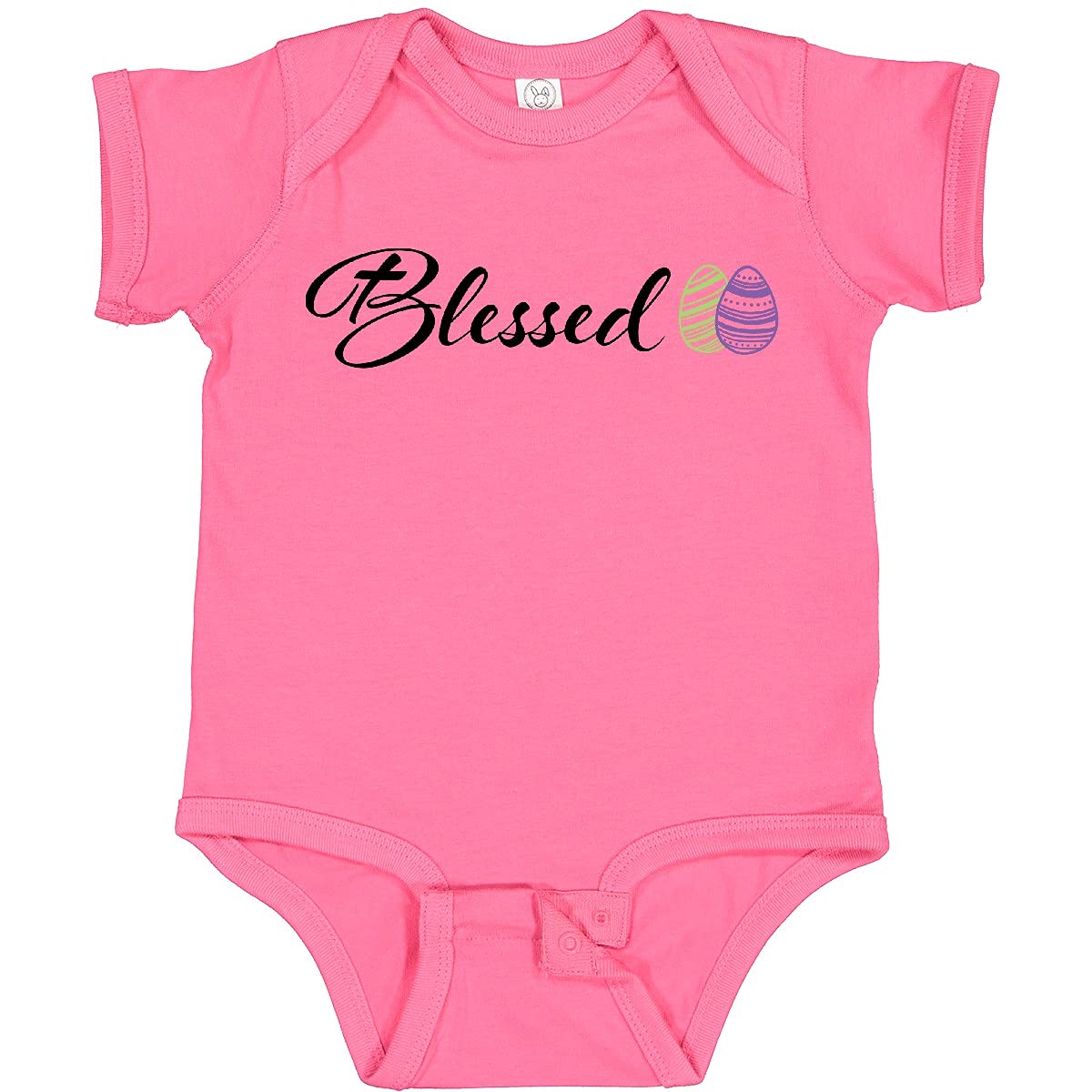 Inktastic Easter Blessed with Green and Purple Eggs Baby Bodysuit - Cute Easter Outfit for Infants & Toddlers - Perfect for Easter Photos, Church, and Family Gatherings