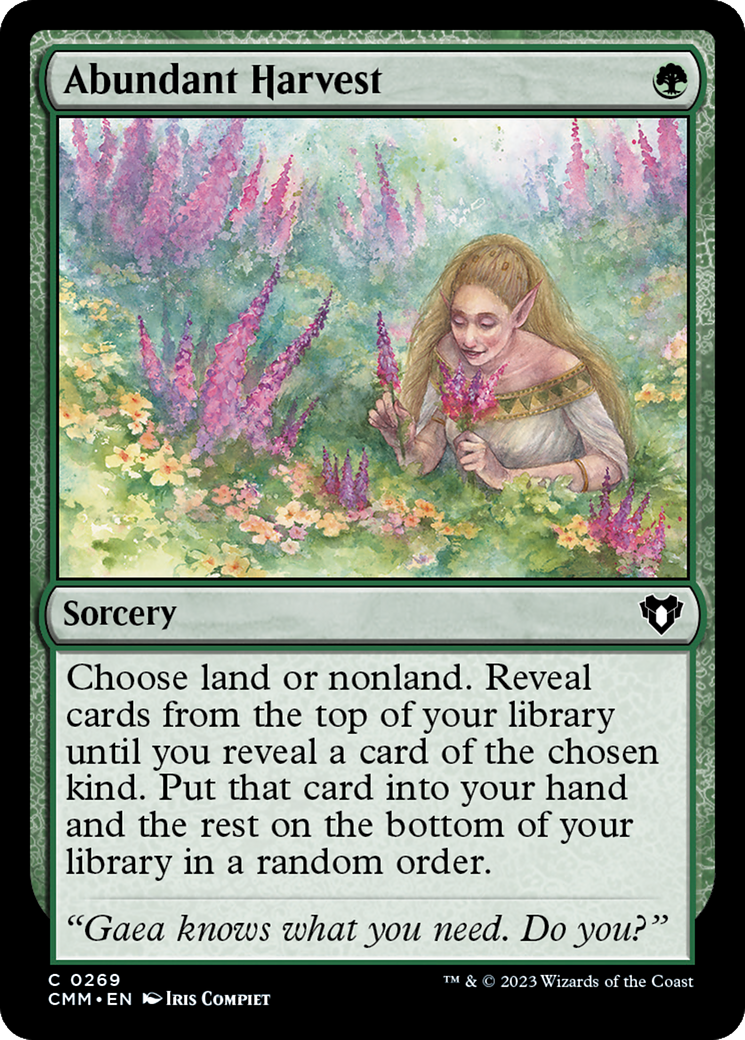 Abundant Harvest [Commander Masters] - MTG Magic The Gathering Card for Commander Decks | Perfect for Card Game Enthusiasts & Collectors | Great for Game Nights & Tournaments