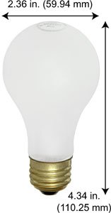 100A19IF 34V Frosted Incandescent Light Bulbs - Pack of 15 | Warm White Lighting for Home, Office, and Vintage Fixtures
