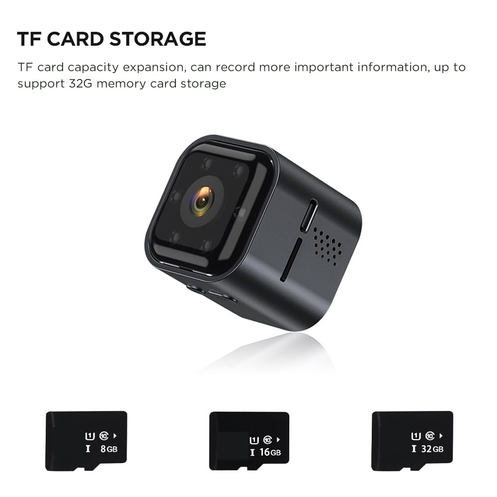 Andoer 1080P Smart WiFi Security Camera with Two-Way Audio, Night Vision & Motion Detection - Wireless Indoor Camera for Home, Baby Monitor & Pet Camera (Built-in Battery) - Perfect for Home Security, Office Monitoring & Smart Home Automation